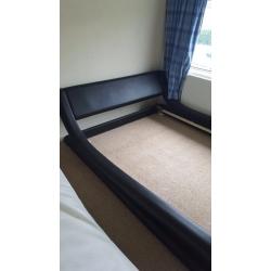 Black king size bed frame