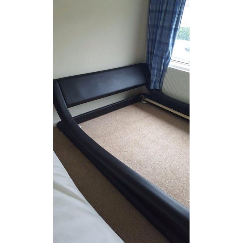 Black king size bed frame