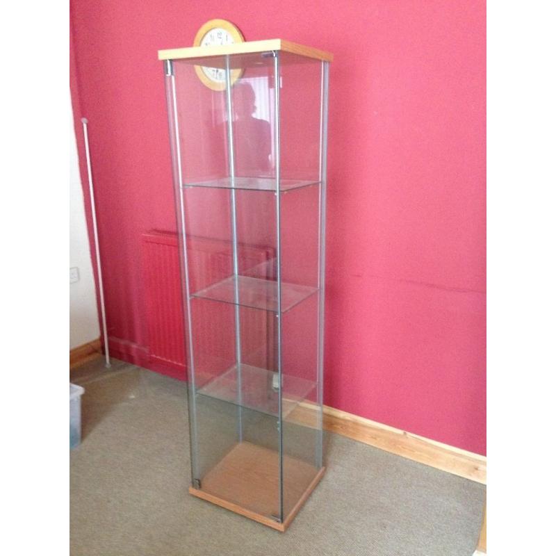 Tall glass cabinet