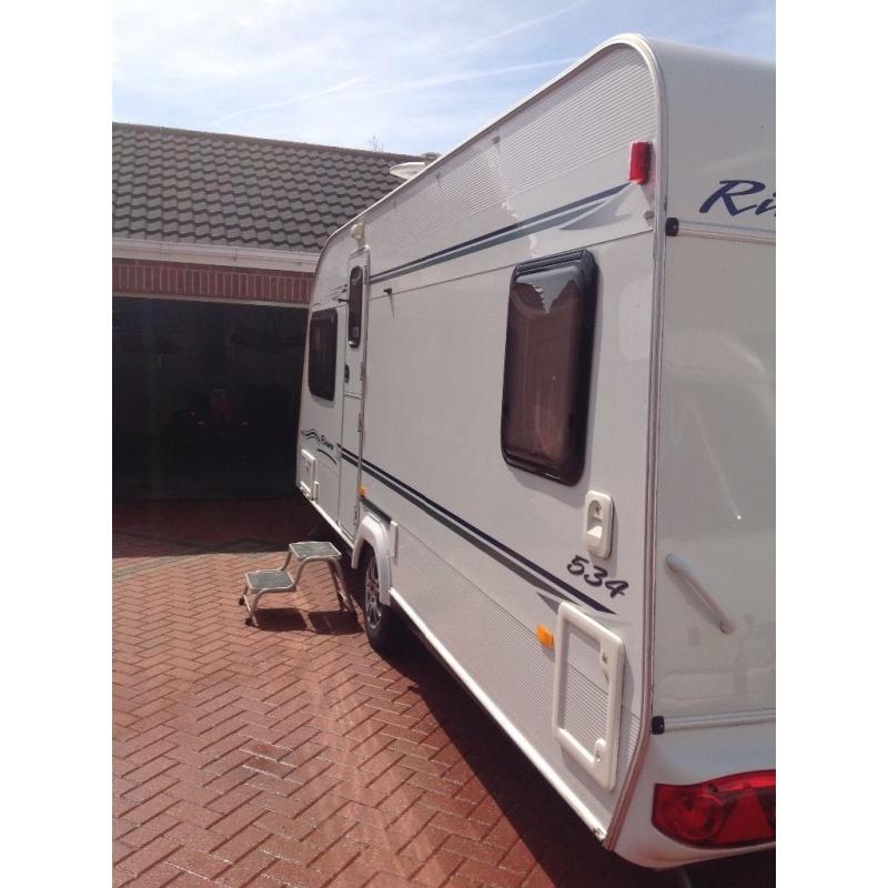 Elddis riviera 2004 4 berth fixed bed with leisure battery