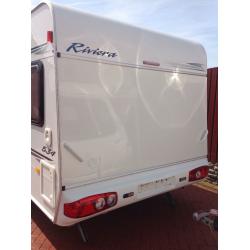 Elddis riviera 2004 4 berth fixed bed with leisure battery