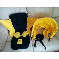 Armadillo yellow colour pack (hood, seat, pads, harness)