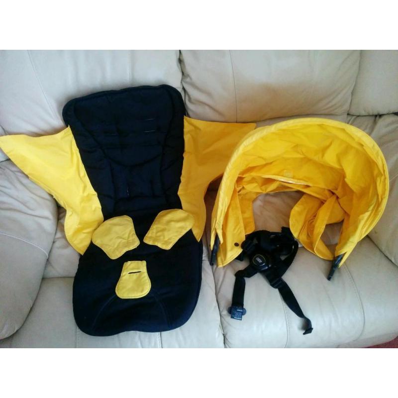 Armadillo yellow colour pack (hood, seat, pads, harness)