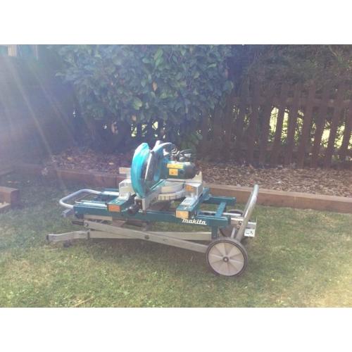 MAKITA 216mm single bevel sliding compound mitre saw 110v..