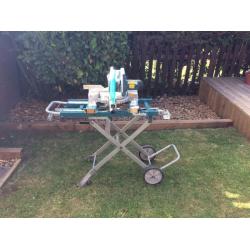 MAKITA 216mm single bevel sliding compound mitre saw 110v..