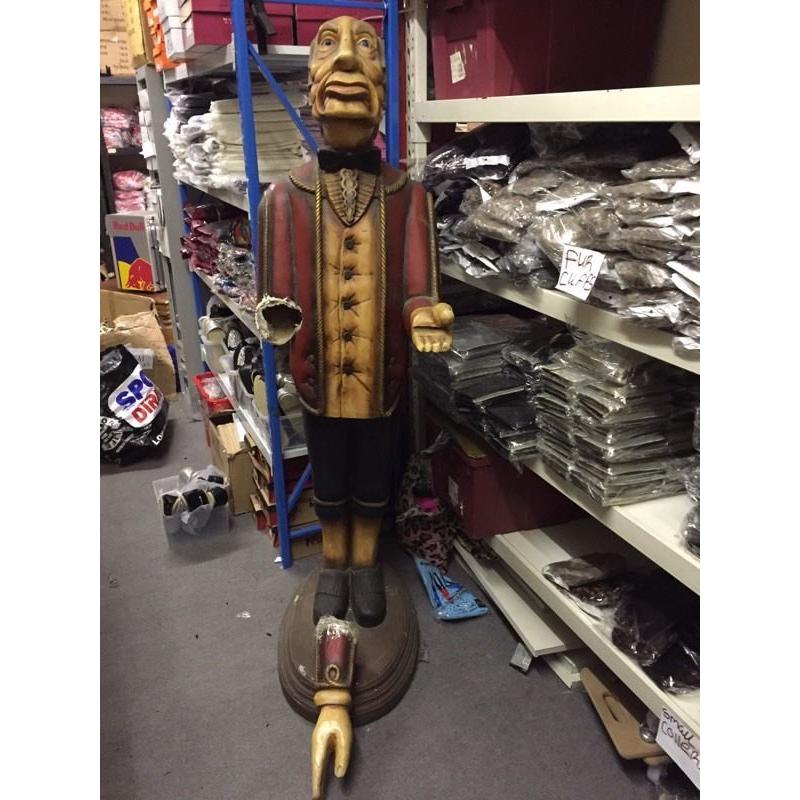 Large resin butler man figure
