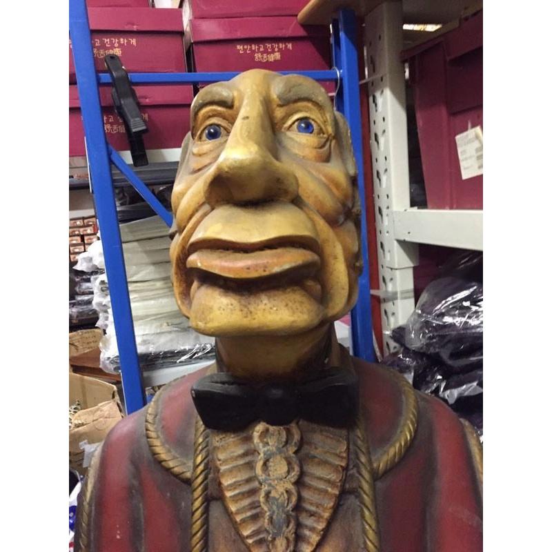 Large resin butler man figure