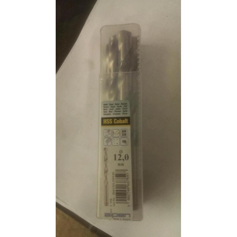 12mm Alpen high speed steel drill bits