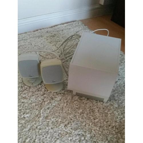 Subwoofer and 2 speakers