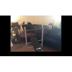Weight bench 60kilo steel plates