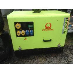 Pramac P6000S super silenced diesel 6 kva 1409 hours