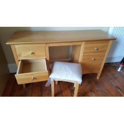 Marks & Spencer Hastings Oak finish Dressing Table & Stool Set - Trinity