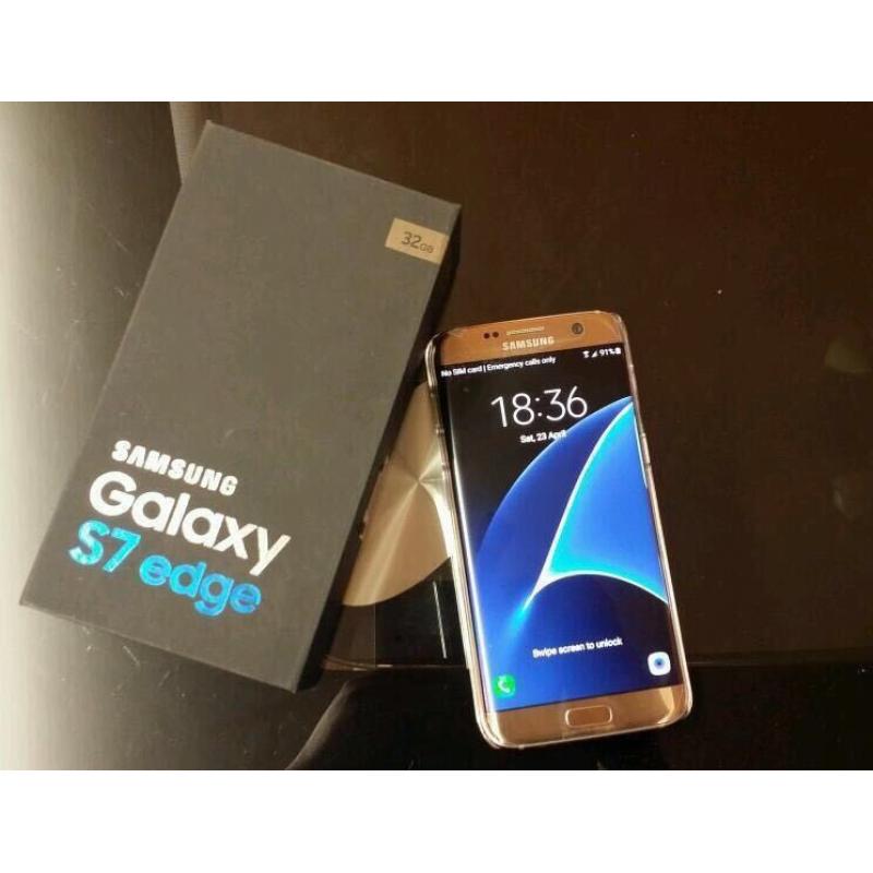 S7 edge GOLD FACTORY UNLOCKED. no time wasters pls