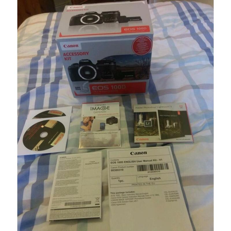 Canon EOS 100D DLSR Camera + Accessories (Immaculate)