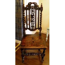 BEAUTIFUL ANTIQUE ARTS & CRAFTS OAK HALL CHAIR - WE CAN DELIVER ACROSS THE UK