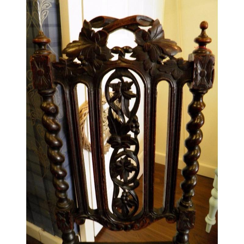 BEAUTIFUL ANTIQUE ARTS & CRAFTS OAK HALL CHAIR - WE CAN DELIVER ACROSS THE UK