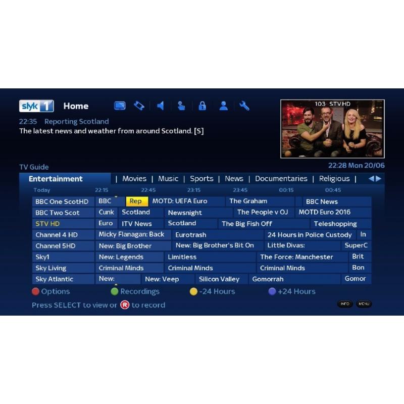 NEW 2016 model Zgemma H.2s Sky box with all channels for 12 months Pause/Record/Rewind