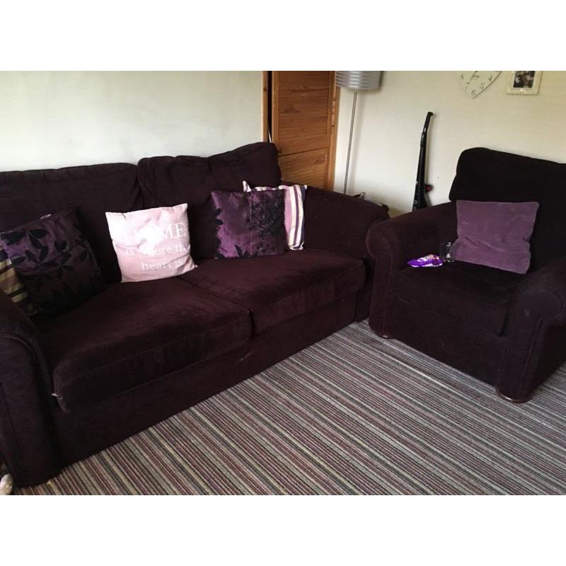 Purple sofa set