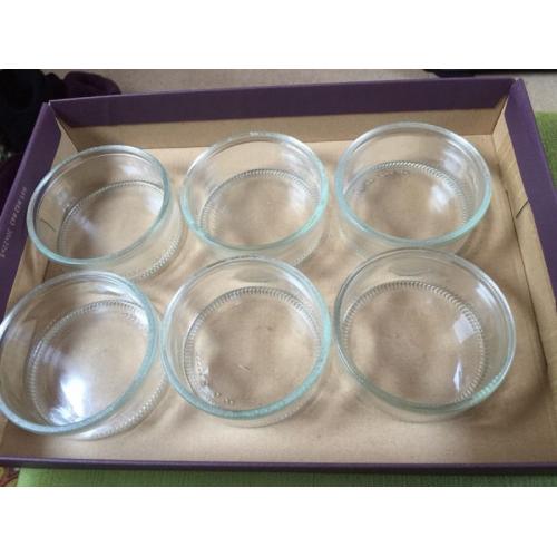 Creme brûlée glass dishes