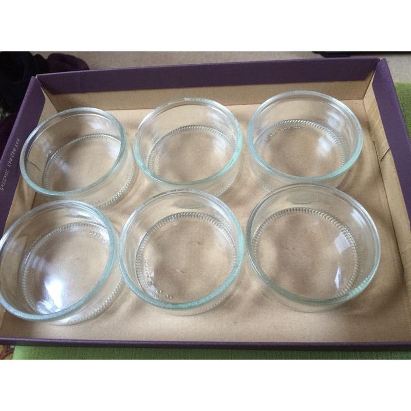 Creme brûlée glass dishes