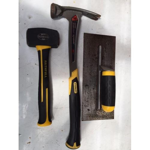 Fat max Extreme hammer and new faithless lump hammer and trowel