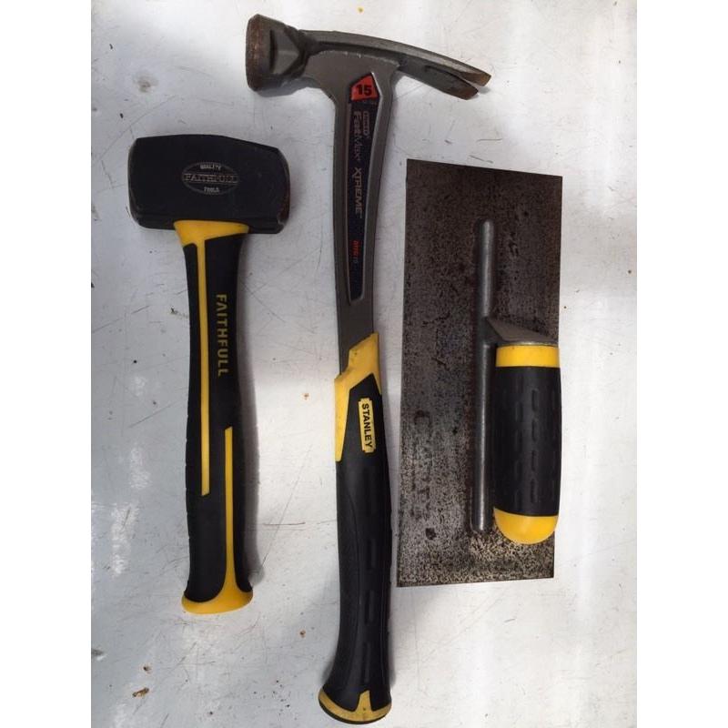 Fat max Extreme hammer and new faithless lump hammer and trowel