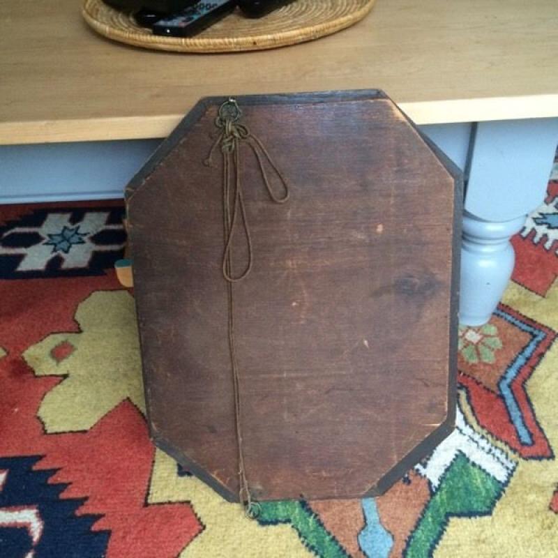 Antique oak mirror