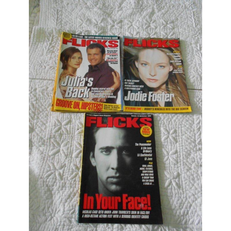 A varied Collection of Flicks Film Magazines 1989 - 1998