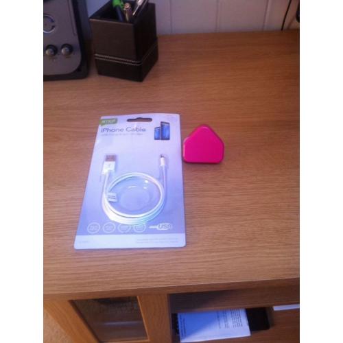 iPhone charger cable and plug