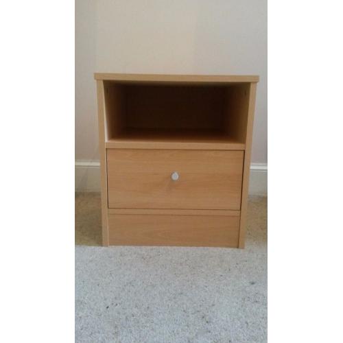 Bedside Chest/ Cabinet/ Table/ Nightstand - Beech