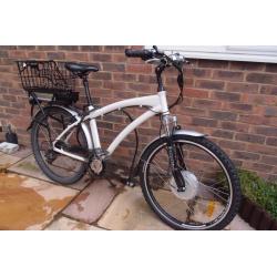E-bike, white, 'Big Bear' model, 7-speed gear system, excellent condition
