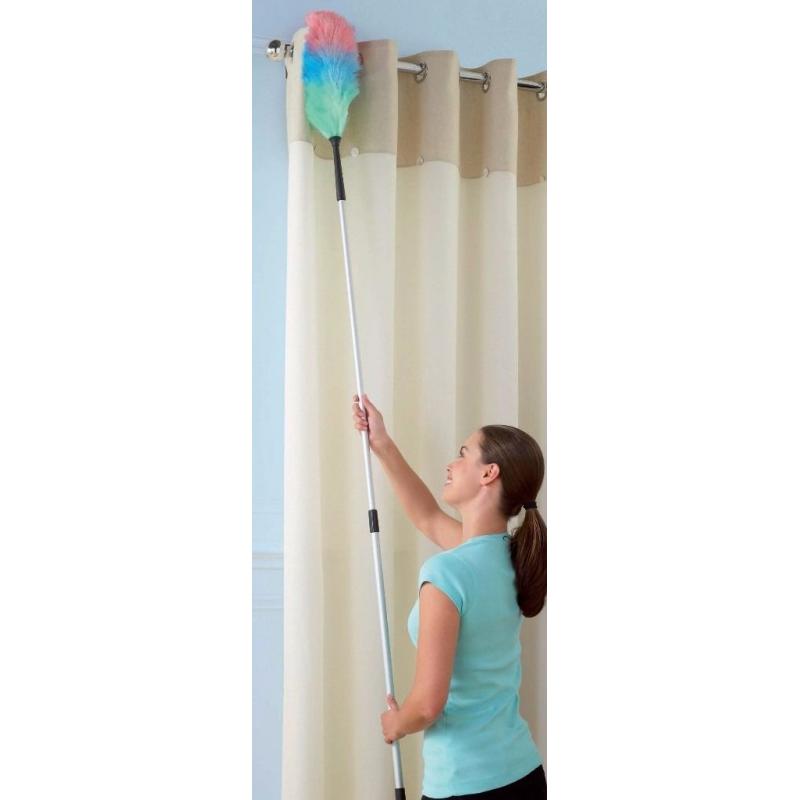 NEW: Extra Long Dust Buster, fluffy duster on an extensible pole