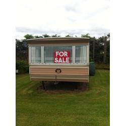 Static caravan on site