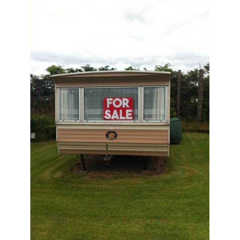 Static caravan on site