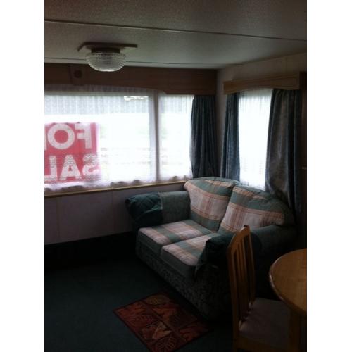 Static caravan on site