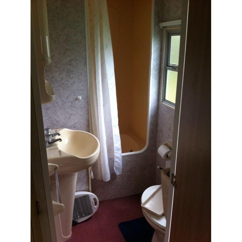 Static caravan on site
