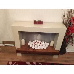 Electric Fan Fire with Surround and Mock Fire