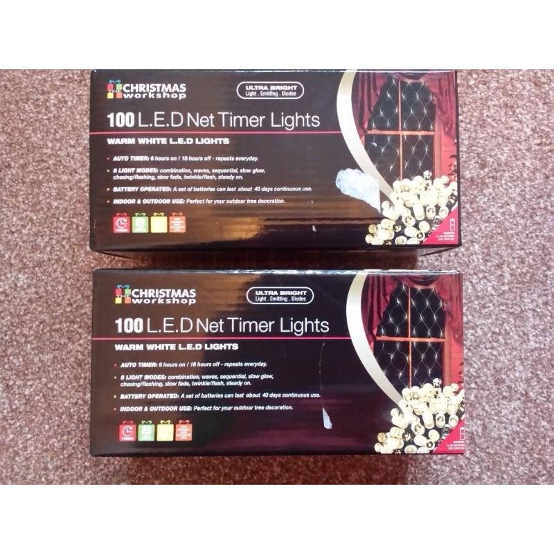 2 boxes Christmas lights. Inside or outside. New