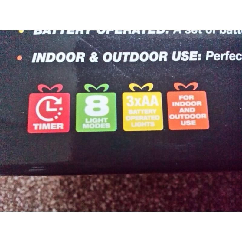 2 boxes Christmas lights. Inside or outside. New