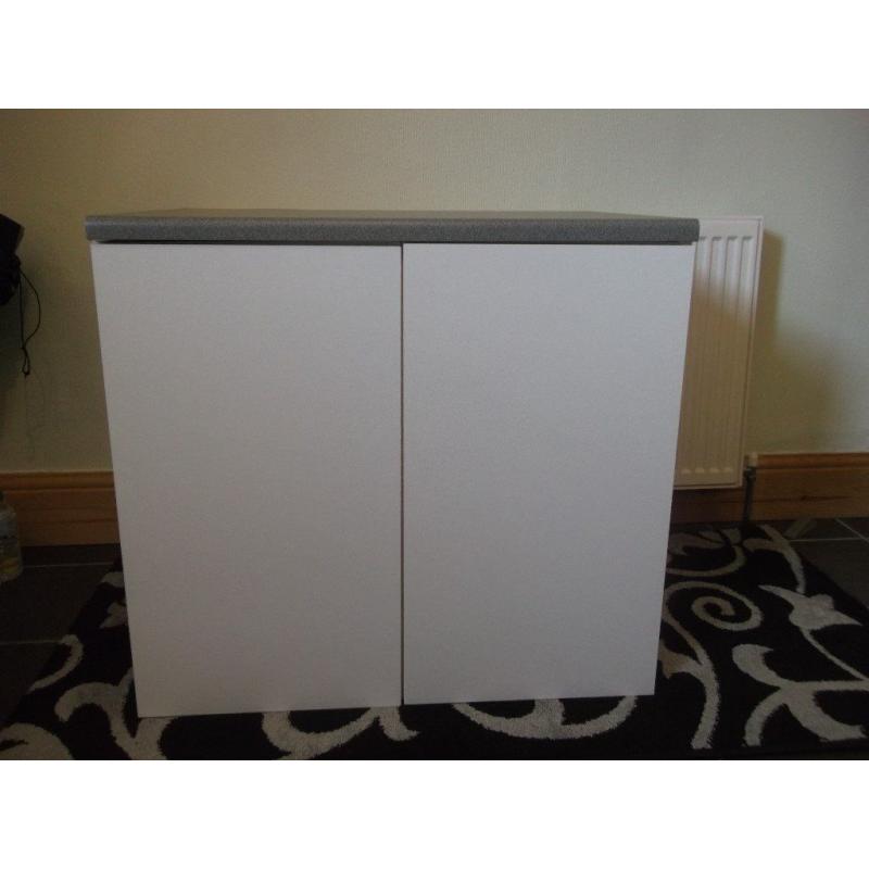 kitchen base units x 2 in white