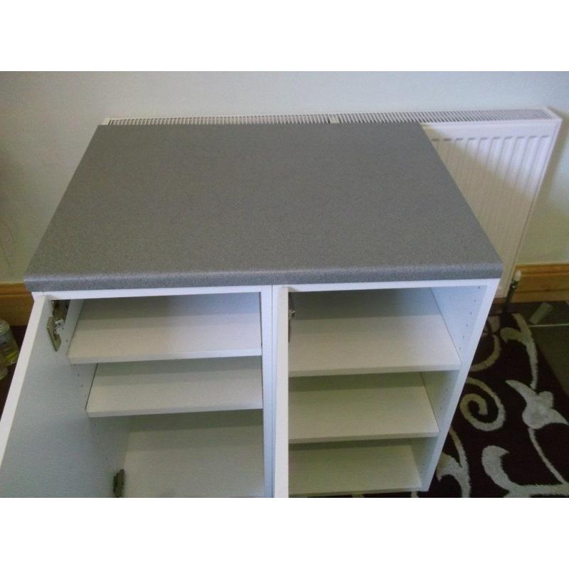 kitchen base units x 2 in white