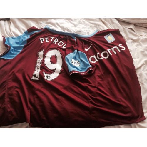 Match worn aston villa shirt PETROV