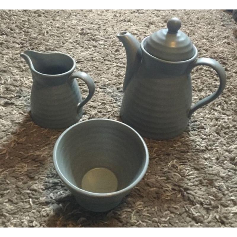 Tea Pot, Milk Jug & Sugar Bowl