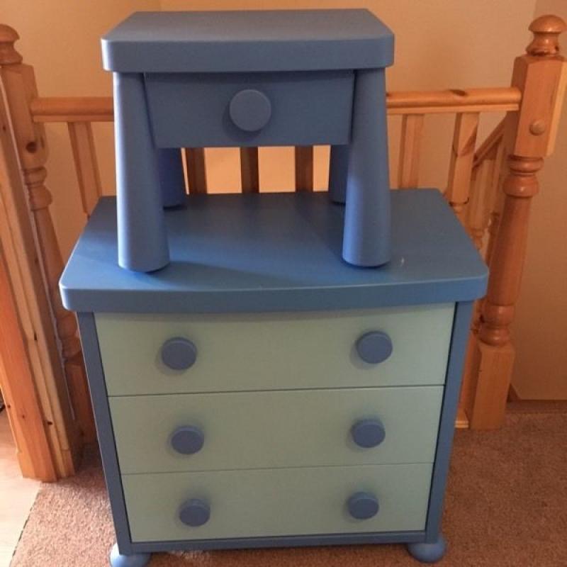 Boys Ikea drawer's and bedside table