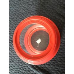 Red fish bowl with lids