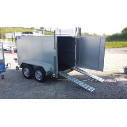 New galvanised 7x4x4 twin wheel box trailer with brakes, great trailer for driving instructor school