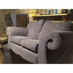 Blue 2 & 3 seater sofas