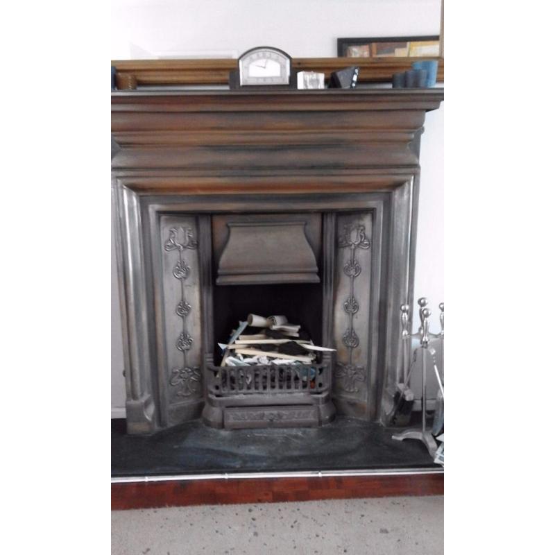 Cast iron Victorian fireplace