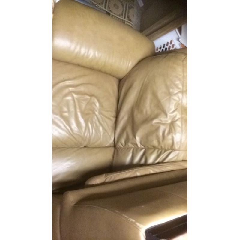 3 + 2 seater leather sofa