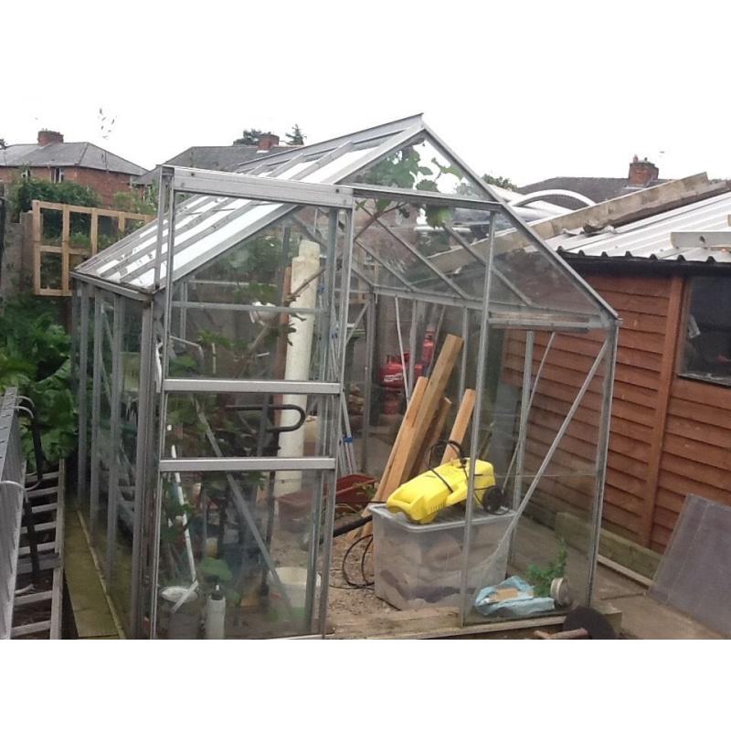 Greenhouse alaminum 8ft X 6ft for sale